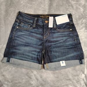 •NWT• Arizona Jean Company Women's Dark Blue Jean Shorts